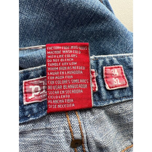 Plugg Jeans Size 34x32 Denim Mid Rise Cotton Classic Fit Medium Wash Denim Retro - Picture 7 of 11